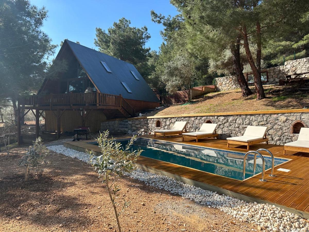 Panurlawoodenhouse Oezel Havuz& Sauna Mavi Eksteriør bilde